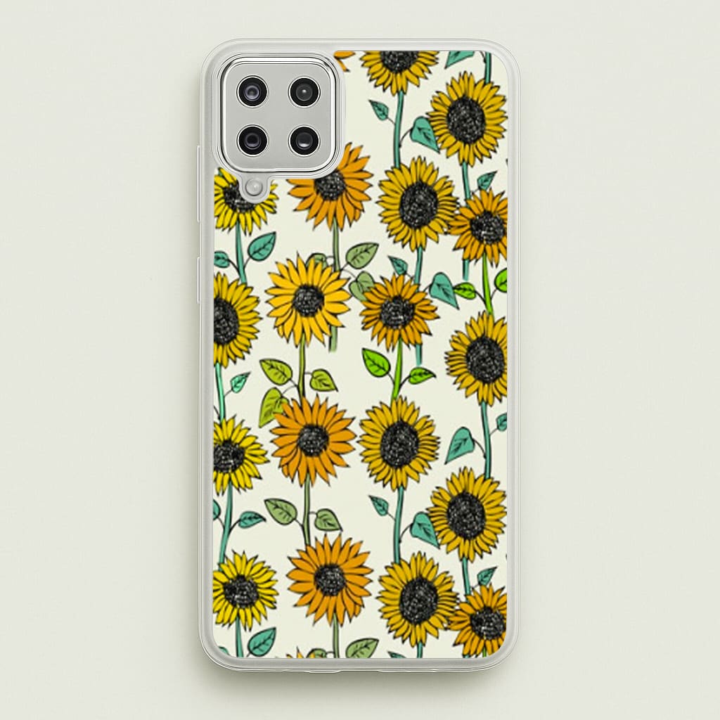 Painted Sunflowers - Floral Phone Case for Galaxy A12