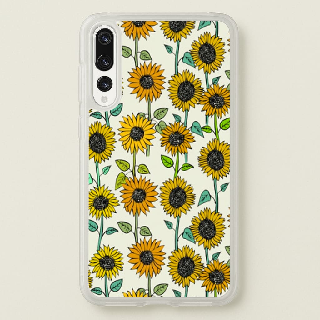 Painted Sunflowers - Floral Phone Case for Huawei P20 Pro