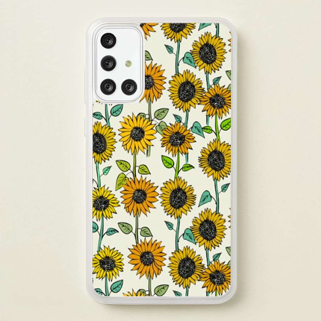 Painted Sunflowers - Floral Phone Case for Galaxy A71