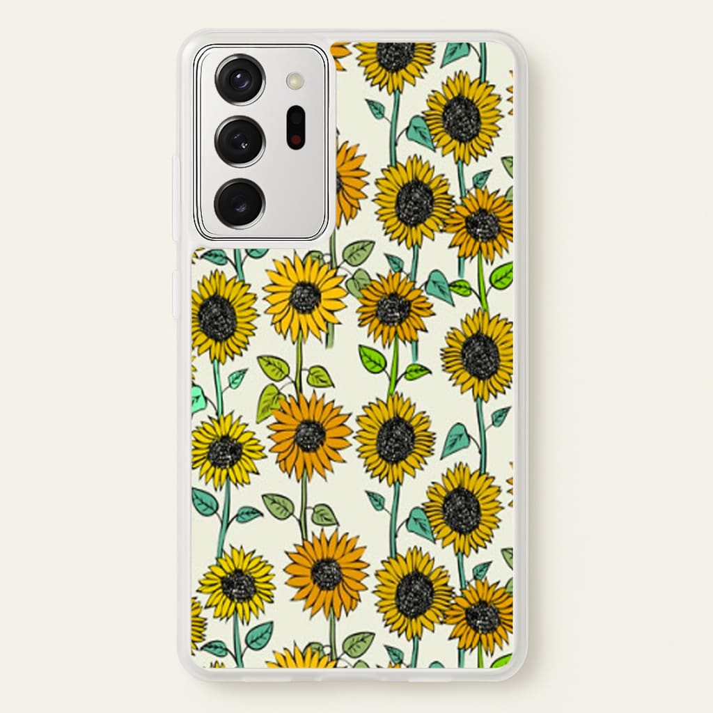 Painted Sunflowers - Floral Phone Case for Galaxy Note 20 Ultra