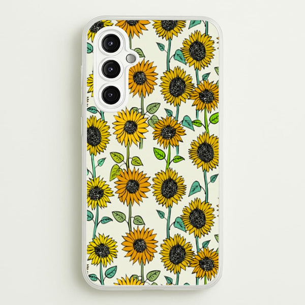 Painted Sunflowers - Floral Phone Case for Galaxy A14