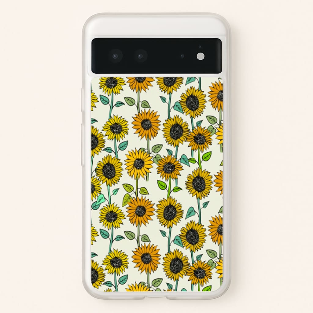 Painted Sunflowers - Floral Phone Case for Google Pixel 6