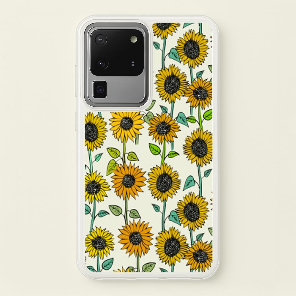 Painted Sunflowers - Floral Phone Case for Galaxy S20 Ultra