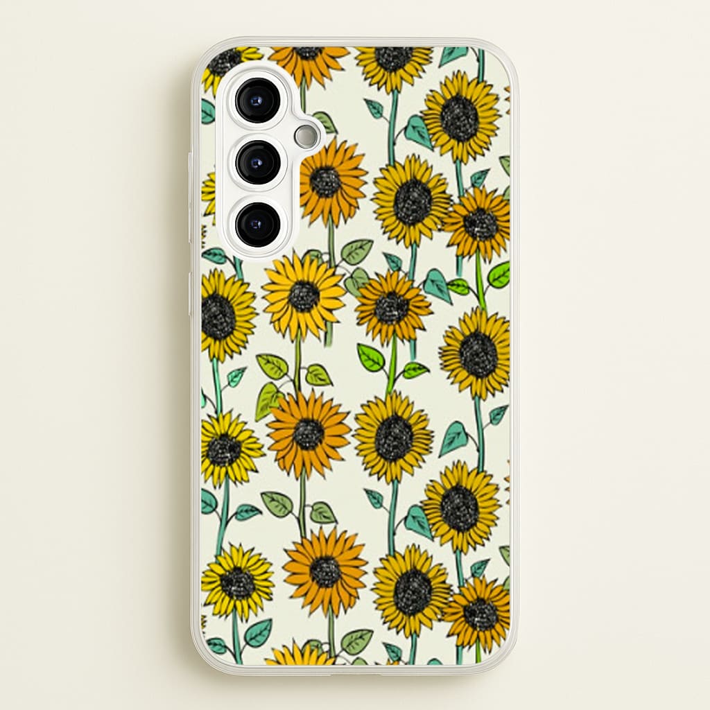 Painted Sunflowers - Floral Phone Case for Galaxy A54