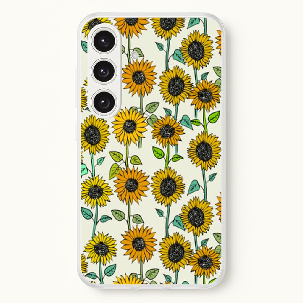 Painted Sunflowers - Floral Phone Case for Galaxy S24 Plus
