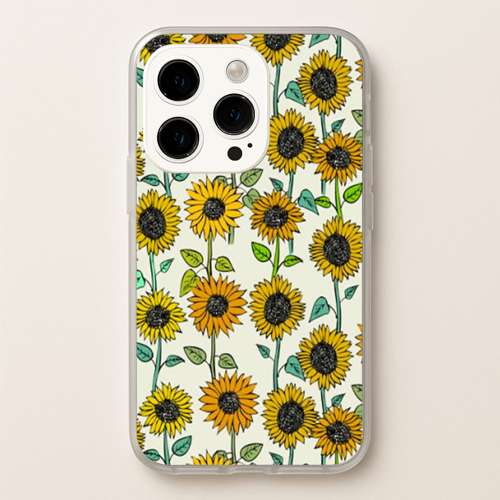 Painted Sunflowers - Floral Phone Case for iPhone 15 Pro Max