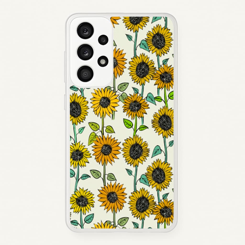 Painted Sunflowers - Floral Phone Case for Galaxy A53