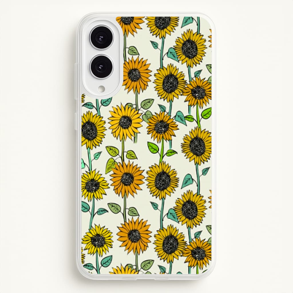 Painted Sunflowers - Floral Phone Case for Galaxy S25 Edge