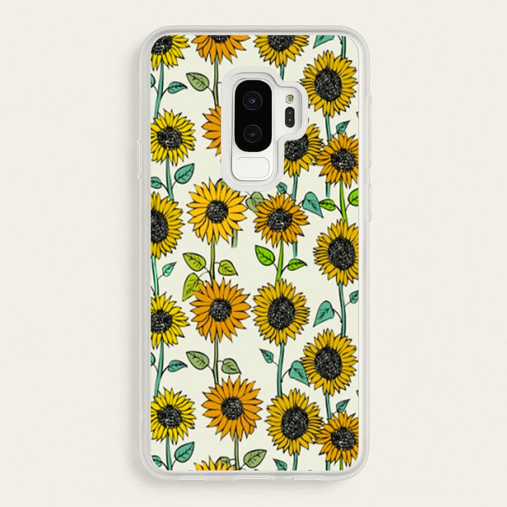 Painted Sunflowers - Floral Phone Case for Galaxy S9 Plus