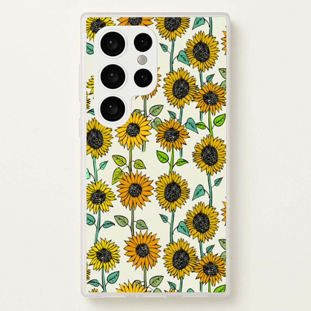 Painted Sunflowers - Floral Phone Case for Galaxy S24 Ultra