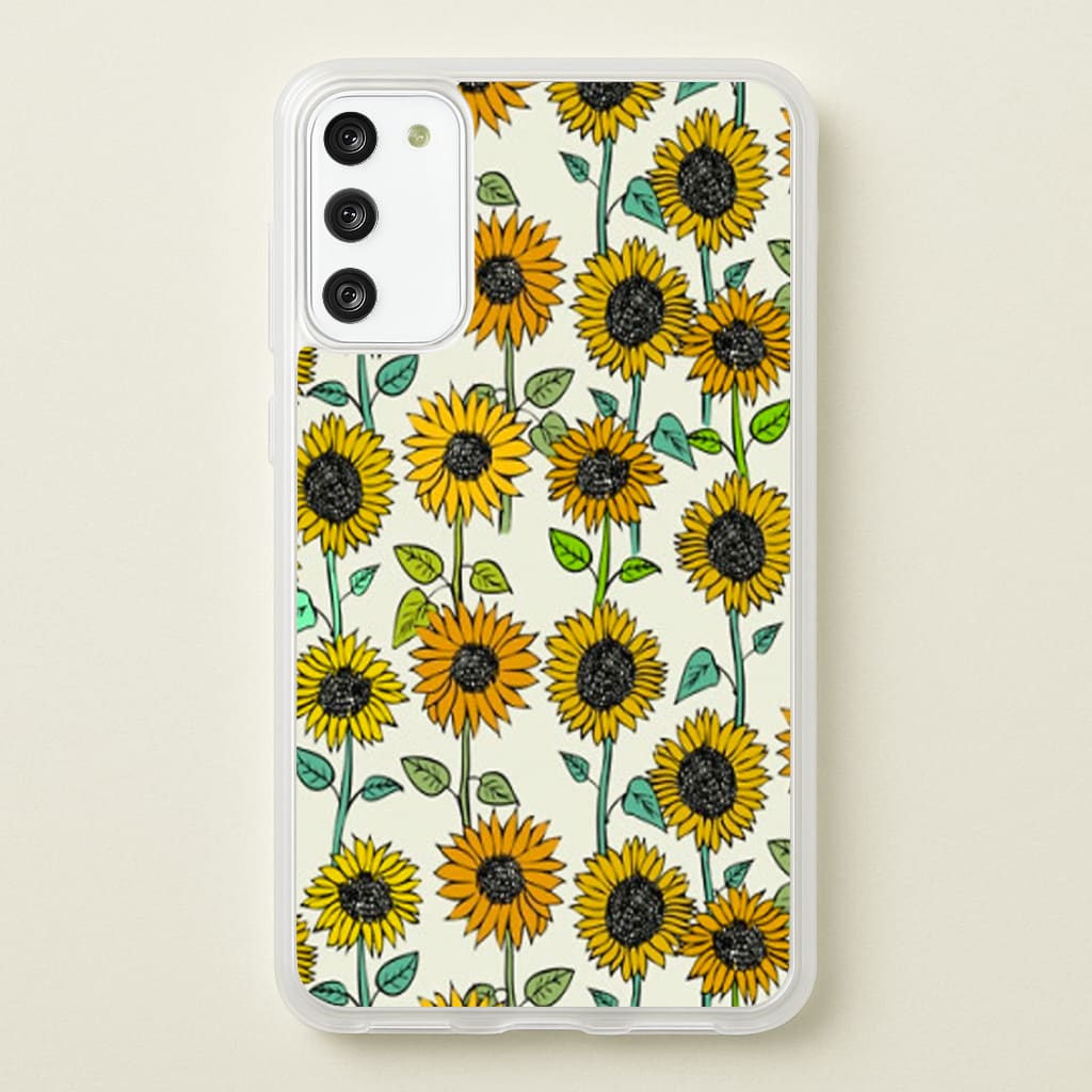 Painted Sunflowers - Floral Phone Case for Galaxy S20