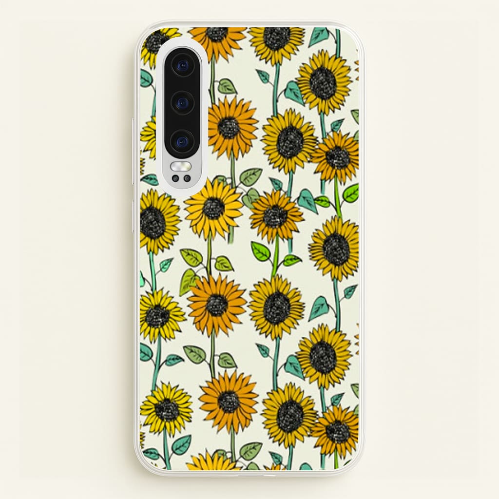 Painted Sunflowers - Floral Phone Case for Huawei P30