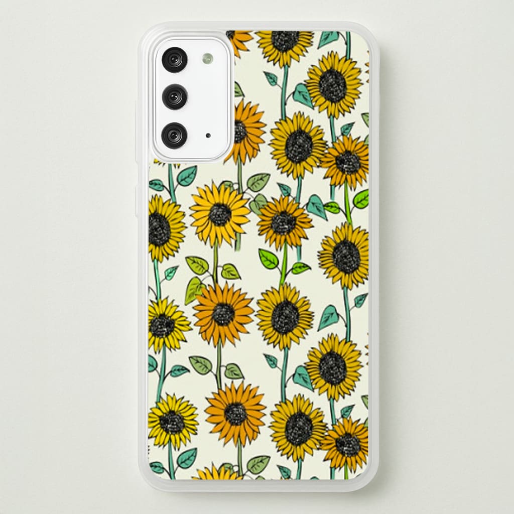 Painted Sunflowers - Floral Phone Case for Galaxy Note 20