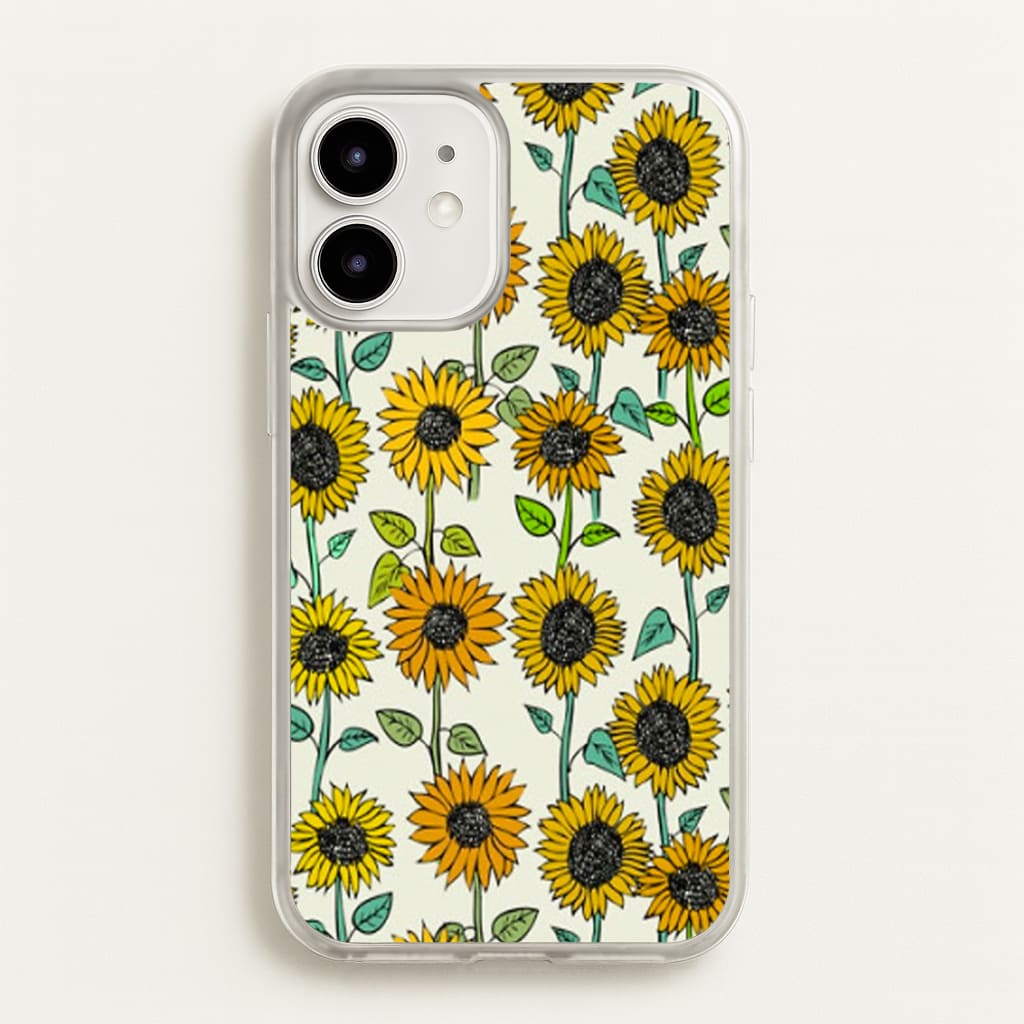 Painted Sunflowers - Floral Phone Case for iPhone 12 / 12 Pro