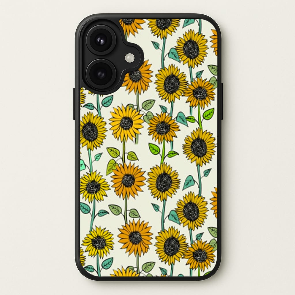 Painted Sunflowers Phone Case for iPhone 17