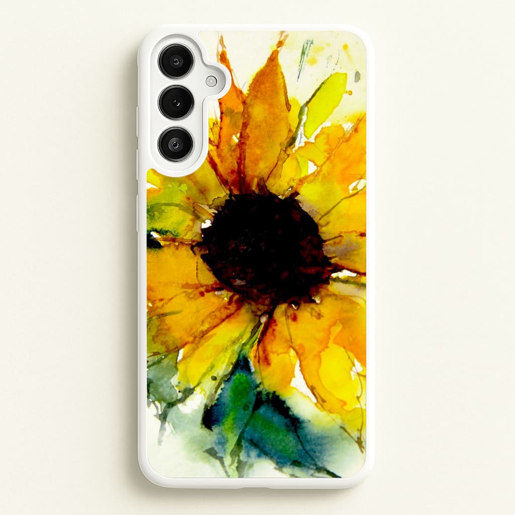 Watercolour Sunflower - Floral Phone Case for Galaxy A34