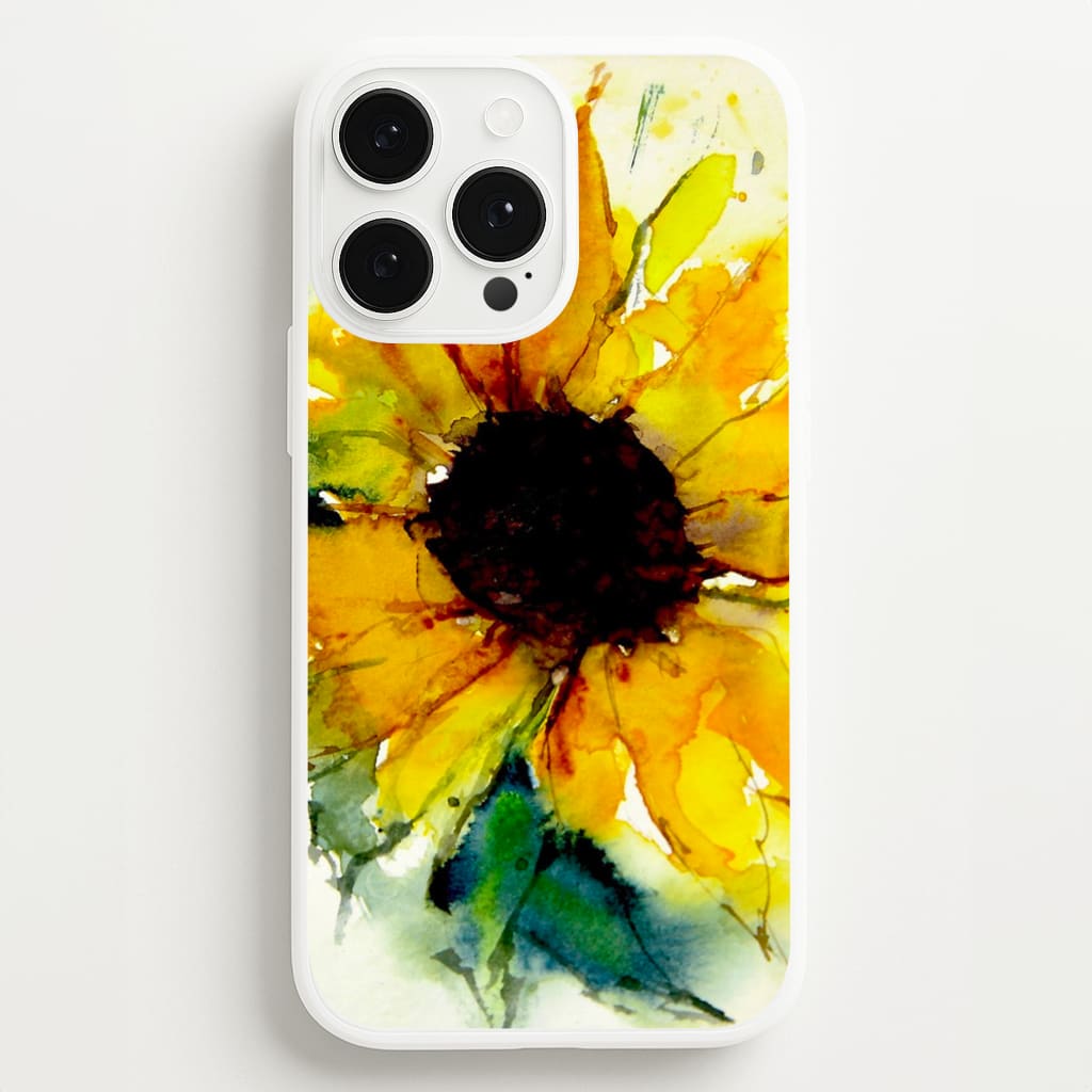 Watercolour Sunflower - Floral Phone Case for iPhone 13 Pro Max