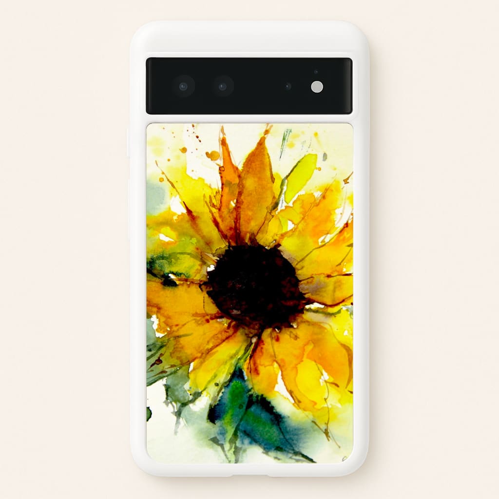 Watercolour Sunflower - Floral Phone Case for Google Pixel 6