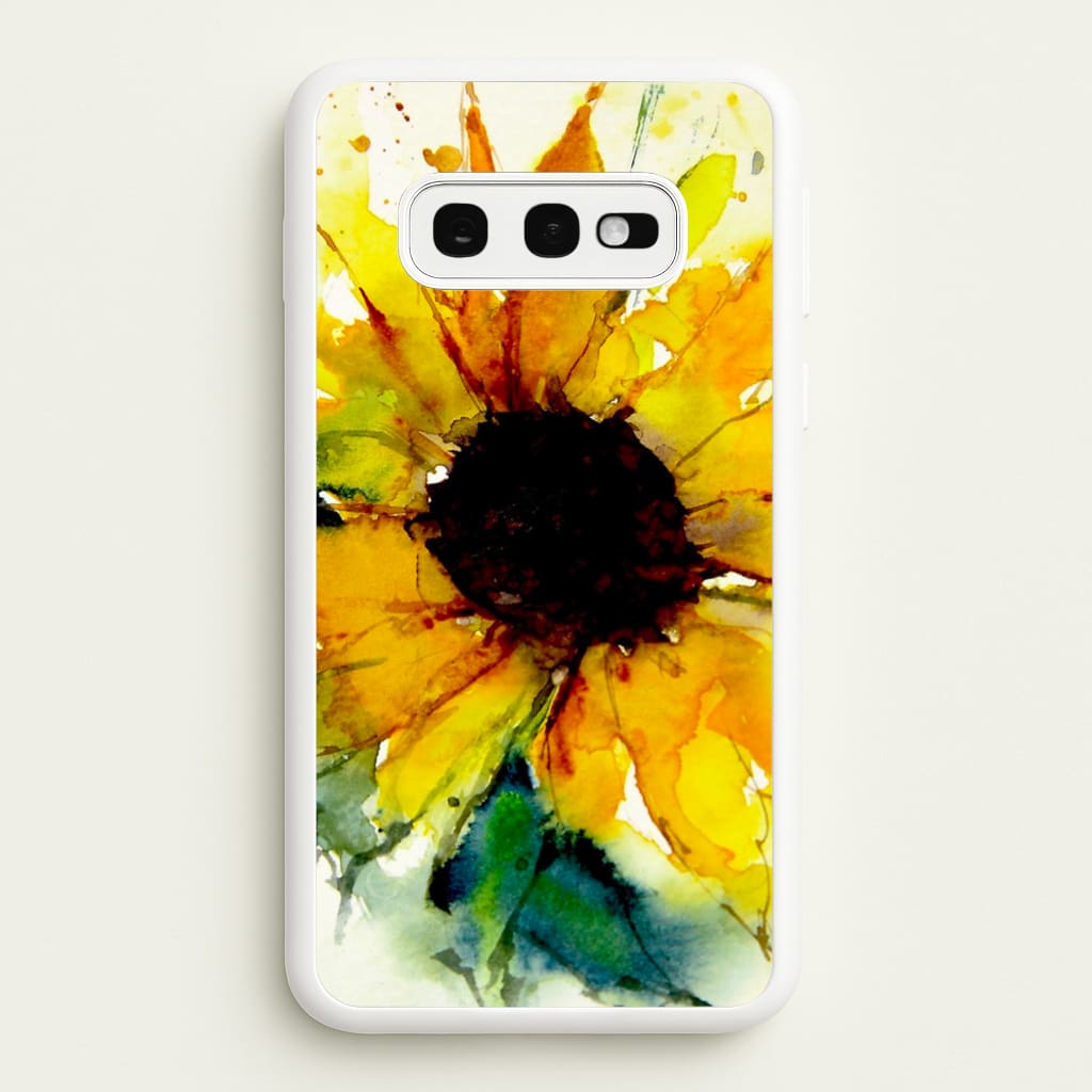 Watercolour Sunflower - Floral Phone Case for Galaxy S10e