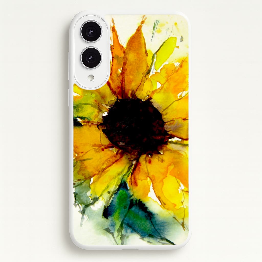 Watercolour Sunflower - Floral Phone Case for Galaxy S25 Edge