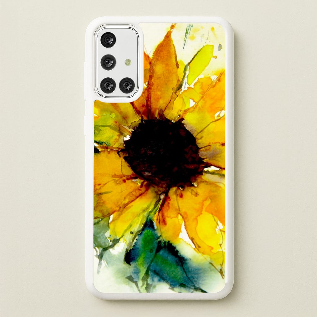 Watercolour Sunflower - Floral Phone Case for Galaxy A71