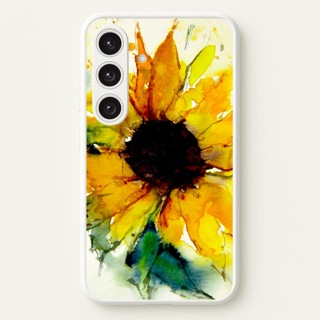 Watercolour Sunflower - Floral Phone Case for Galaxy S24 Plus