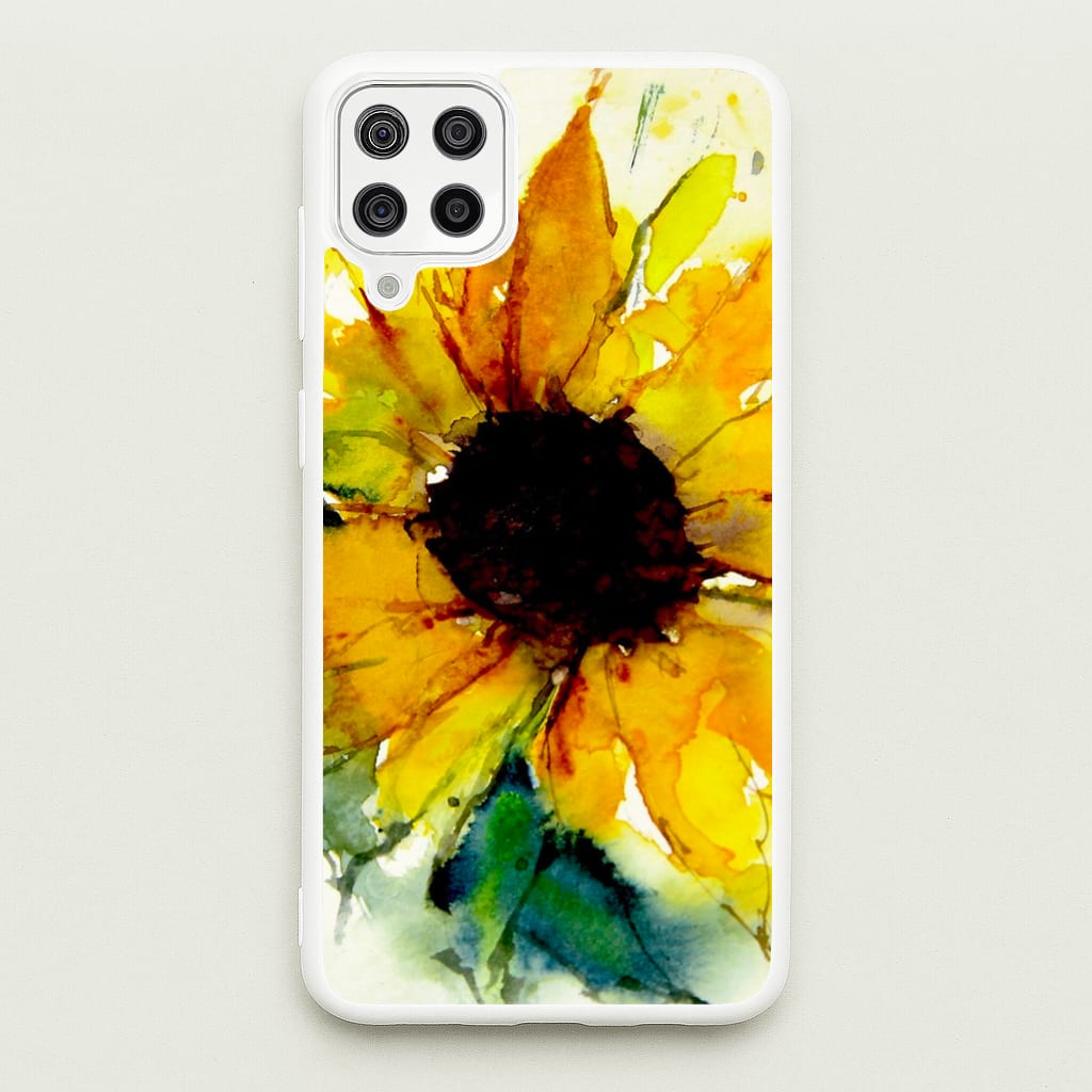 Watercolour Sunflower - Floral Phone Case for Galaxy A12