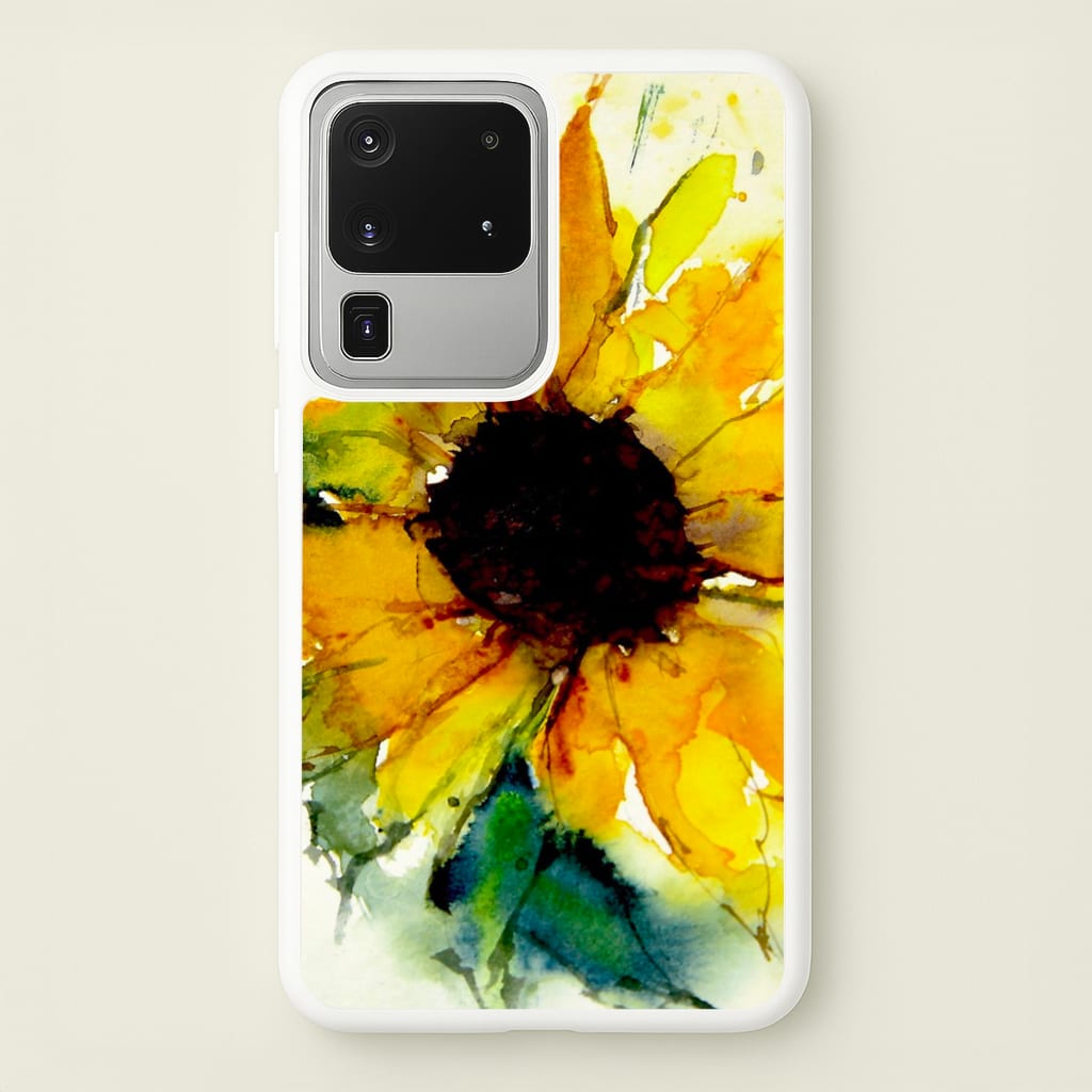 Watercolour Sunflower - Floral Phone Case for Galaxy S20 Ultra