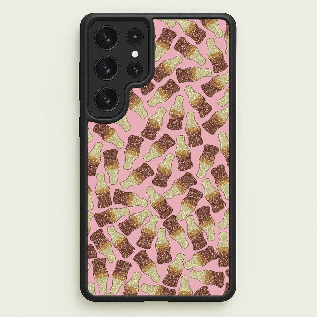 Cola Bottles - Sweets Patterns - Sweets Patterns Phone Case for Galaxy S22 Ultra