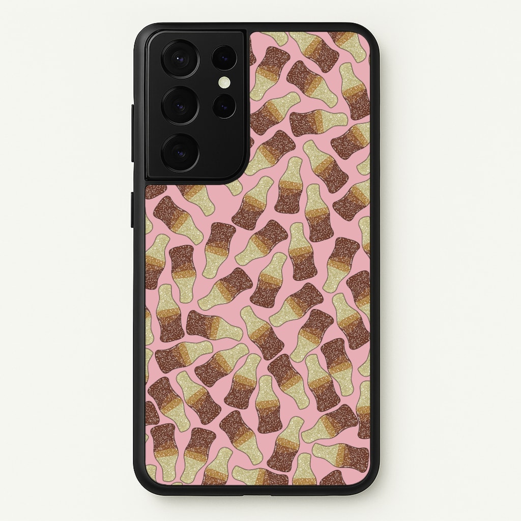Cola Bottles - Sweets Patterns - Sweets Patterns Phone Case for Galaxy S21 Ultra