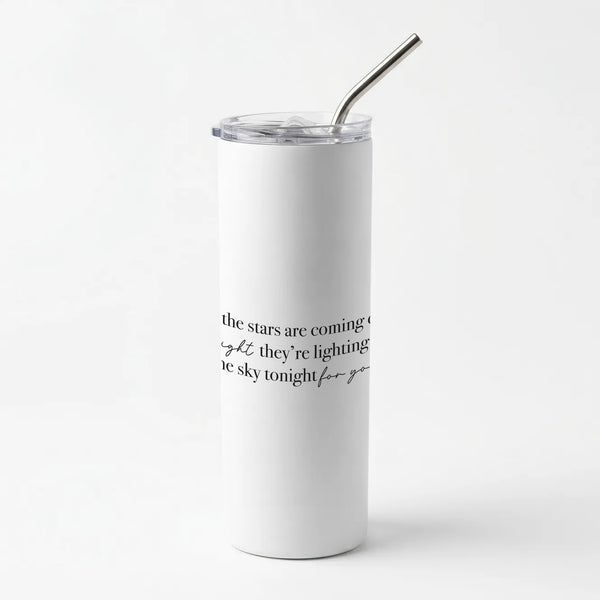 Lighting Up The Sky Tonight Skinny Tumbler
