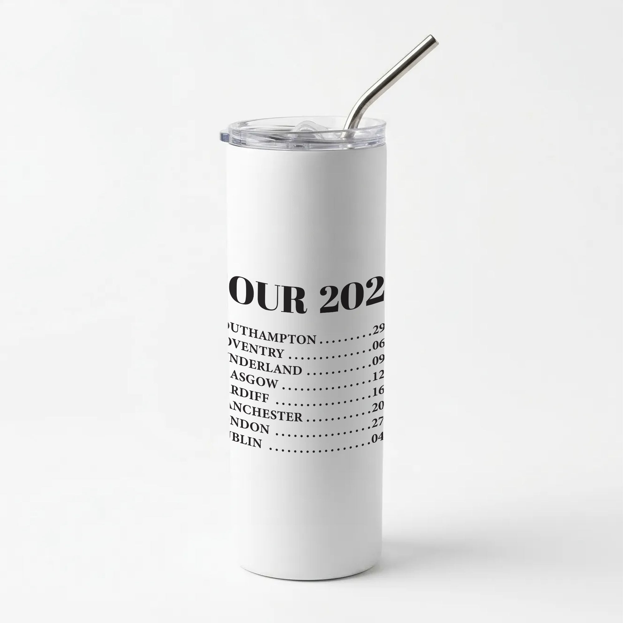 Band Tour 2026 Skinny Tumbler