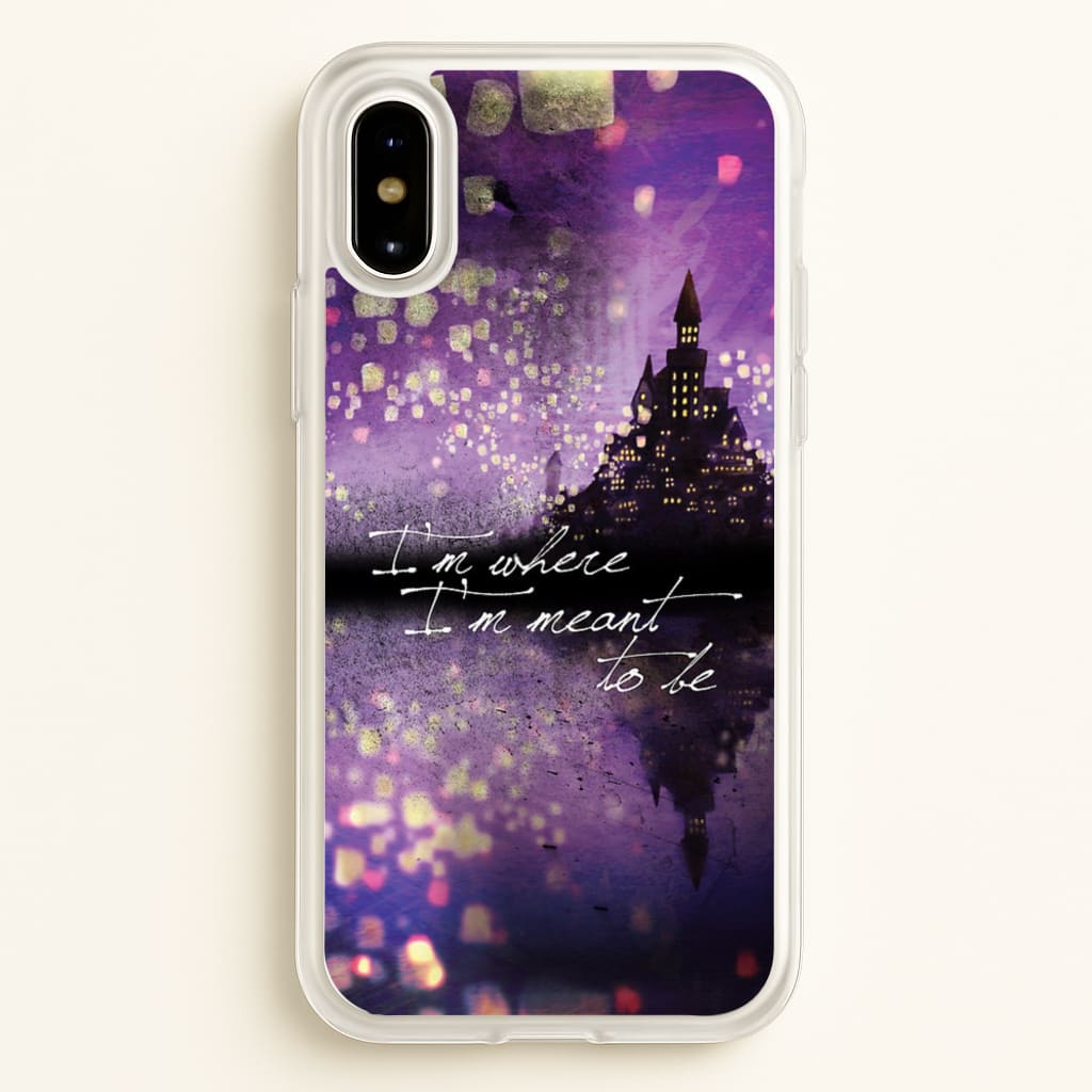 I'm Where I'm Meant To Be Tangled - Disney Phone Case for iPhone X / XS