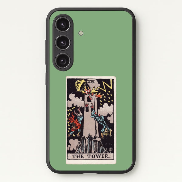 Tarot Card XVI - Tarot Cards Phone Case for Galaxy S25 Plus
