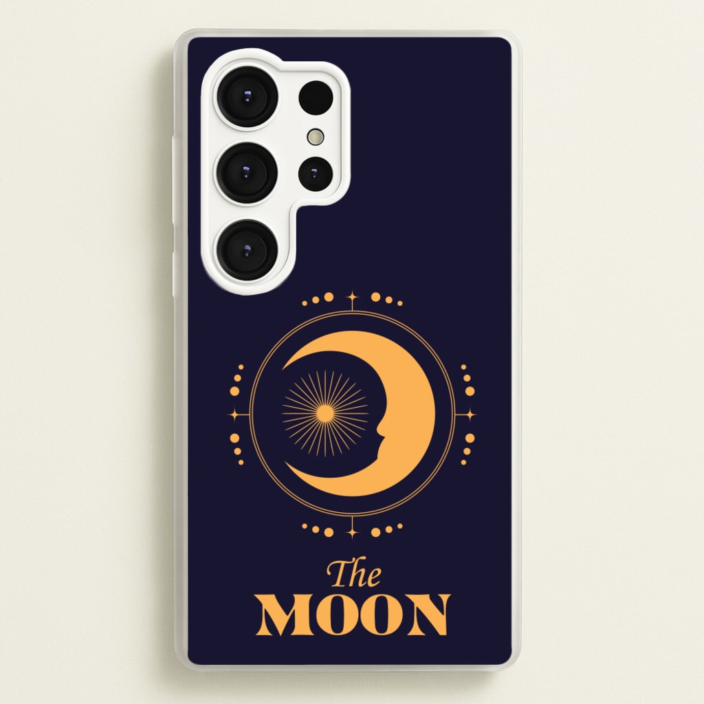 The Moon Dark Blue - Tarot Cards Phone Case for Galaxy S25 Ultra