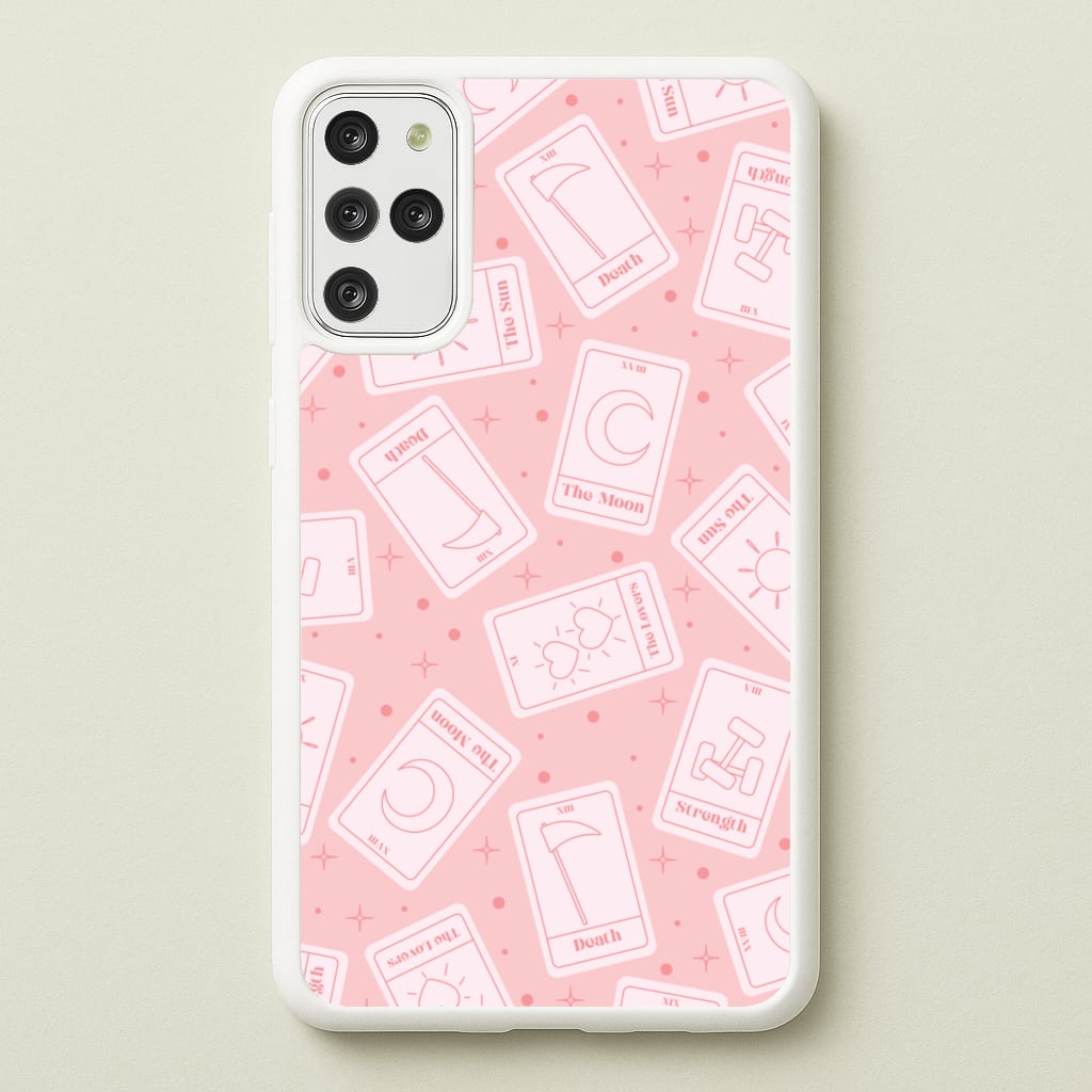 Pastel Pink Tarot Cards Pattern - Tarot Cards Phone Case for Galaxy S20 Plus