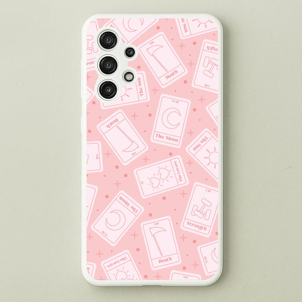 Pastel Pink Tarot Cards Pattern - Tarot Cards Phone Case for Galaxy A13