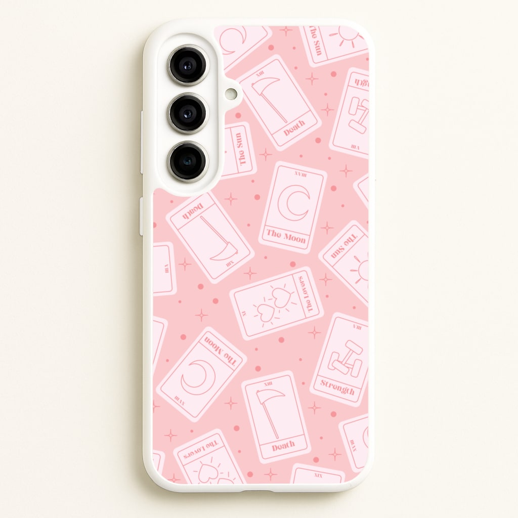 Pastel Pink Tarot Cards Pattern - Tarot Cards Phone Case for Galaxy A56