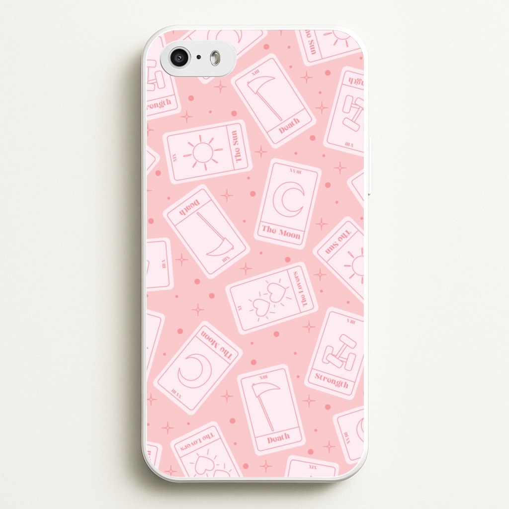 Pastel Pink Tarot Cards Pattern - Tarot Cards Phone Case for iPhone 5 / 5s / SE 2016