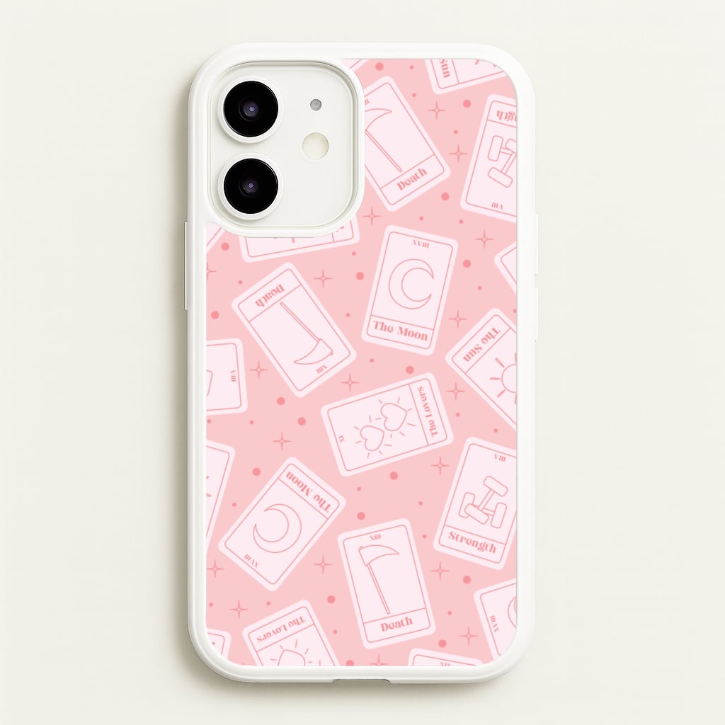 Pastel Pink Tarot Cards Pattern - Tarot Cards Phone Case for iPhone 12 Mini