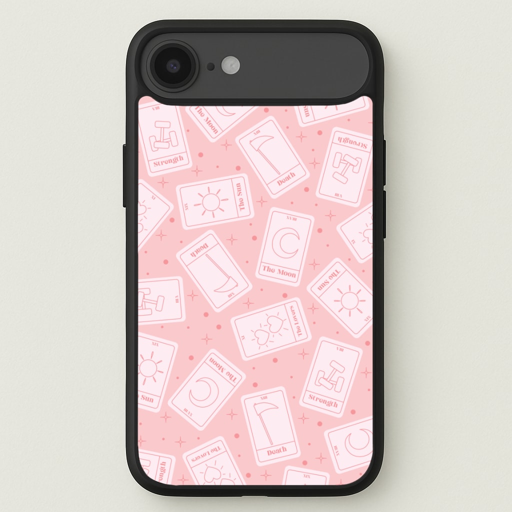 Pastel Pink Tarot Cards Pattern Phone Case for iPhone 17 Air