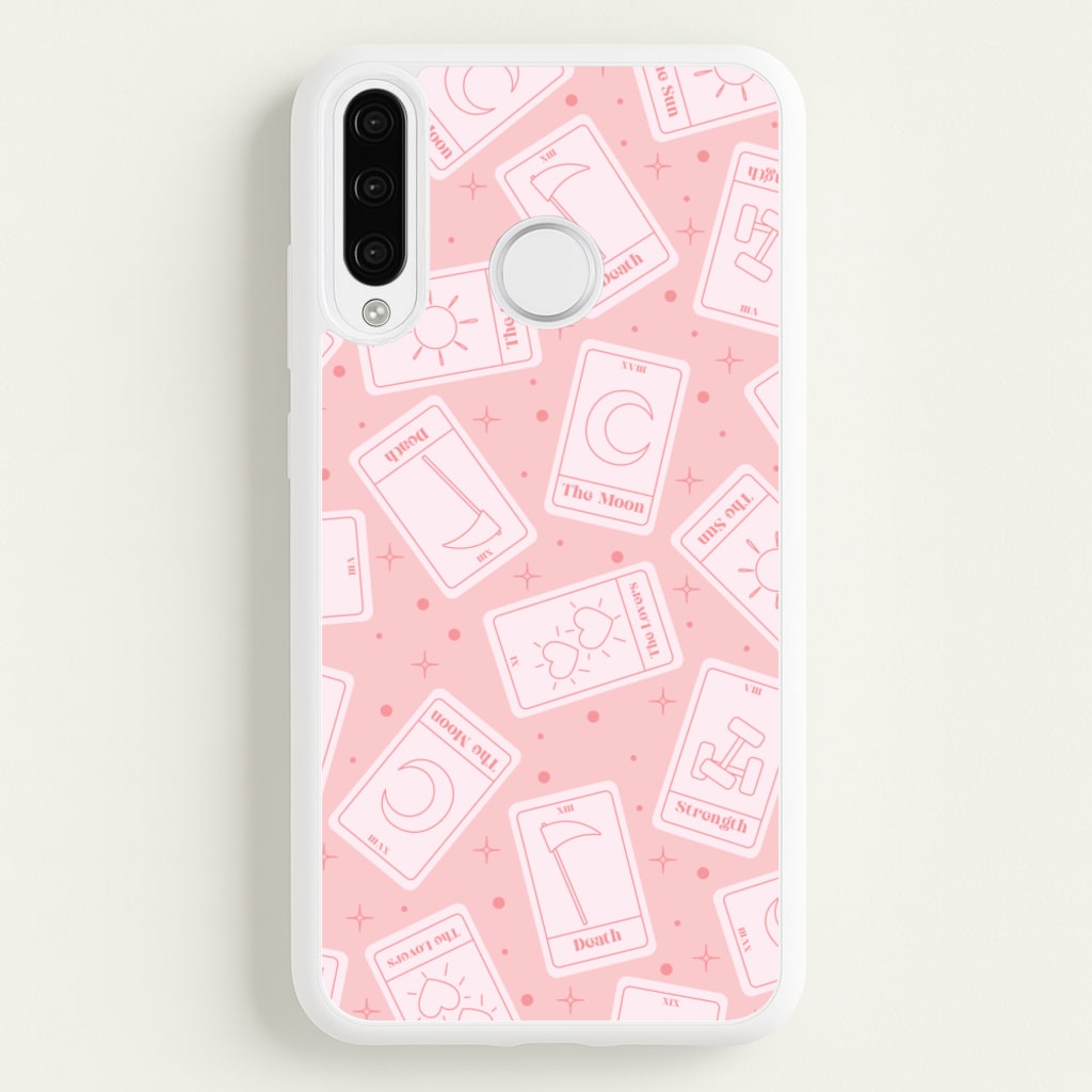 Pastel Pink Tarot Cards Pattern - Tarot Cards Phone Case for Huawei P30 Pro