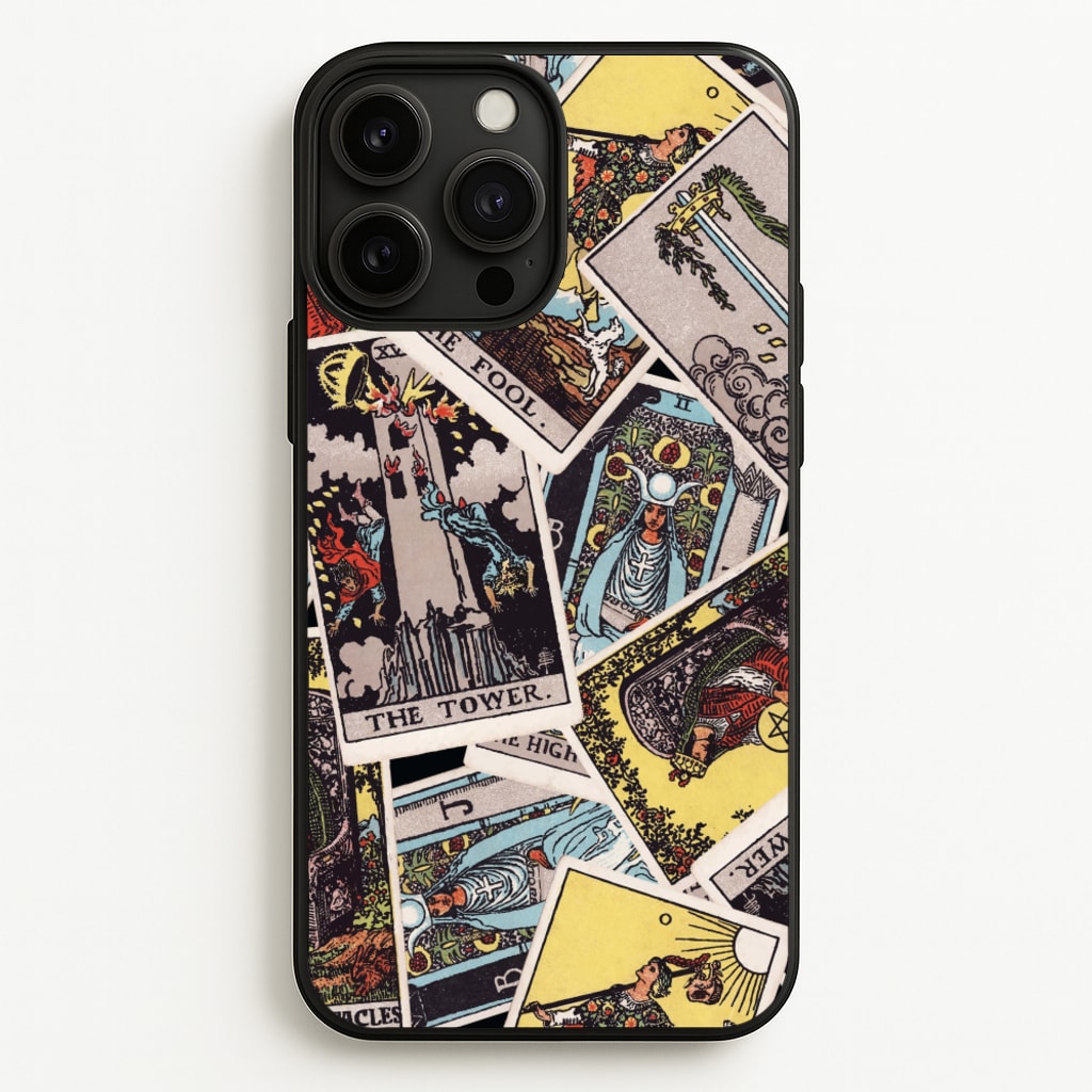 Tarot Cards Collage Pattern - Tarot Cards Phone Case for iPhone 13 Pro Max