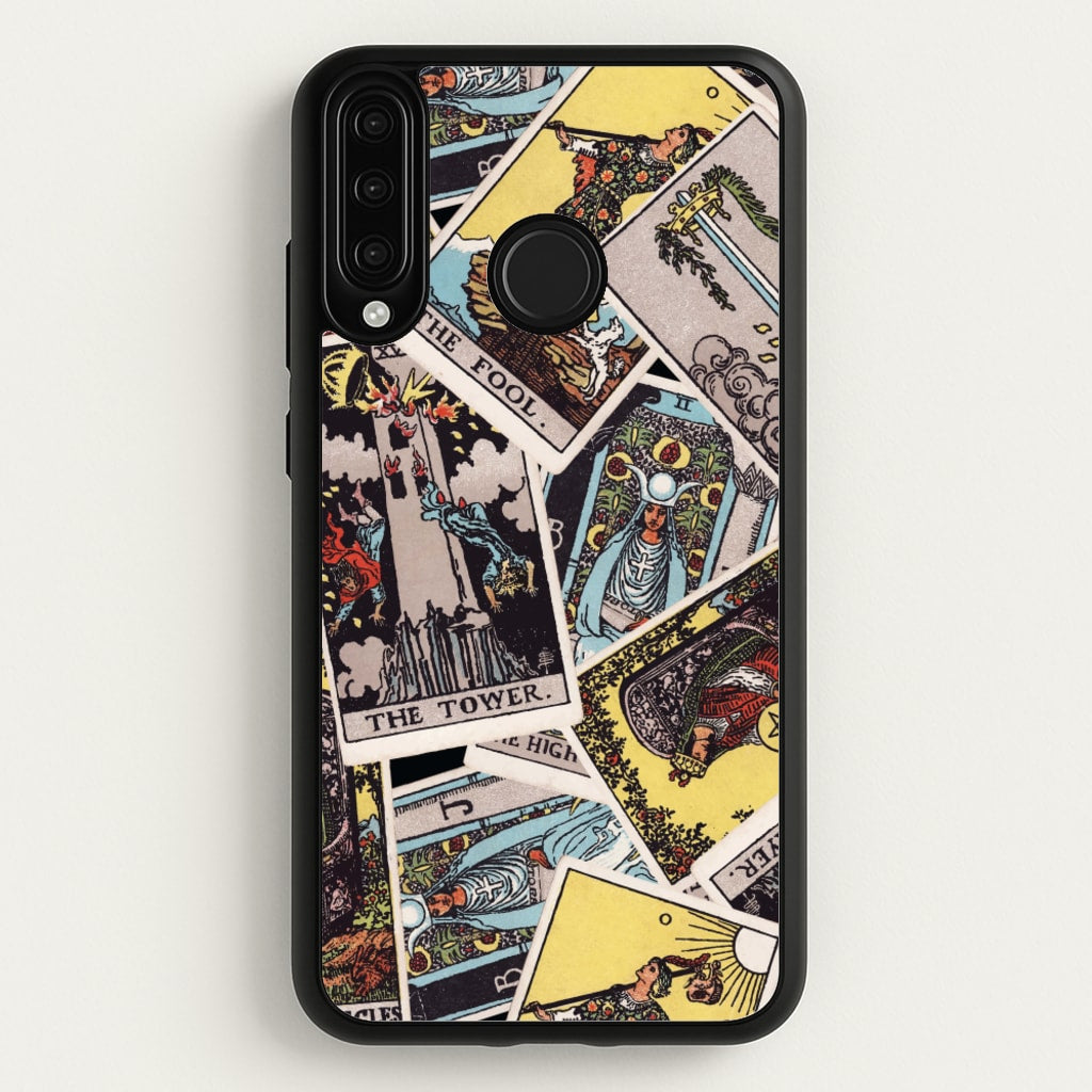 Tarot Cards Collage Pattern - Tarot Cards Phone Case for Huawei P30 Lite