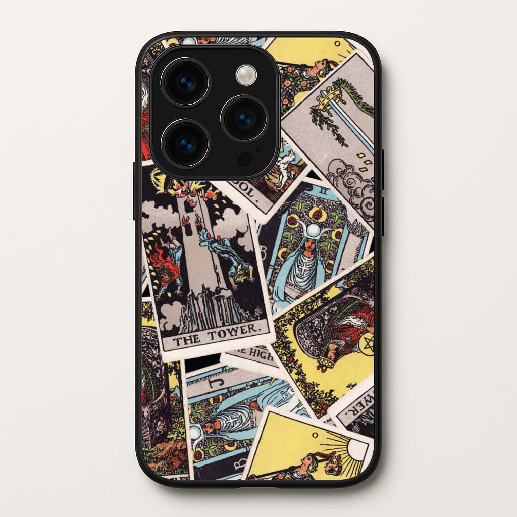 Tarot Cards Collage Pattern - Tarot Cards Phone Case for iPhone 15 Pro