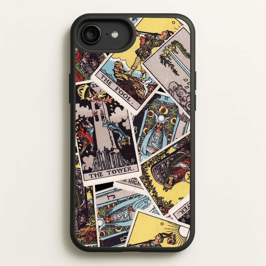 Tarot Cards Collage Pattern - Tarot Cards Phone Case for iPhone 6 Plus / 7 Plus / 8 Plus