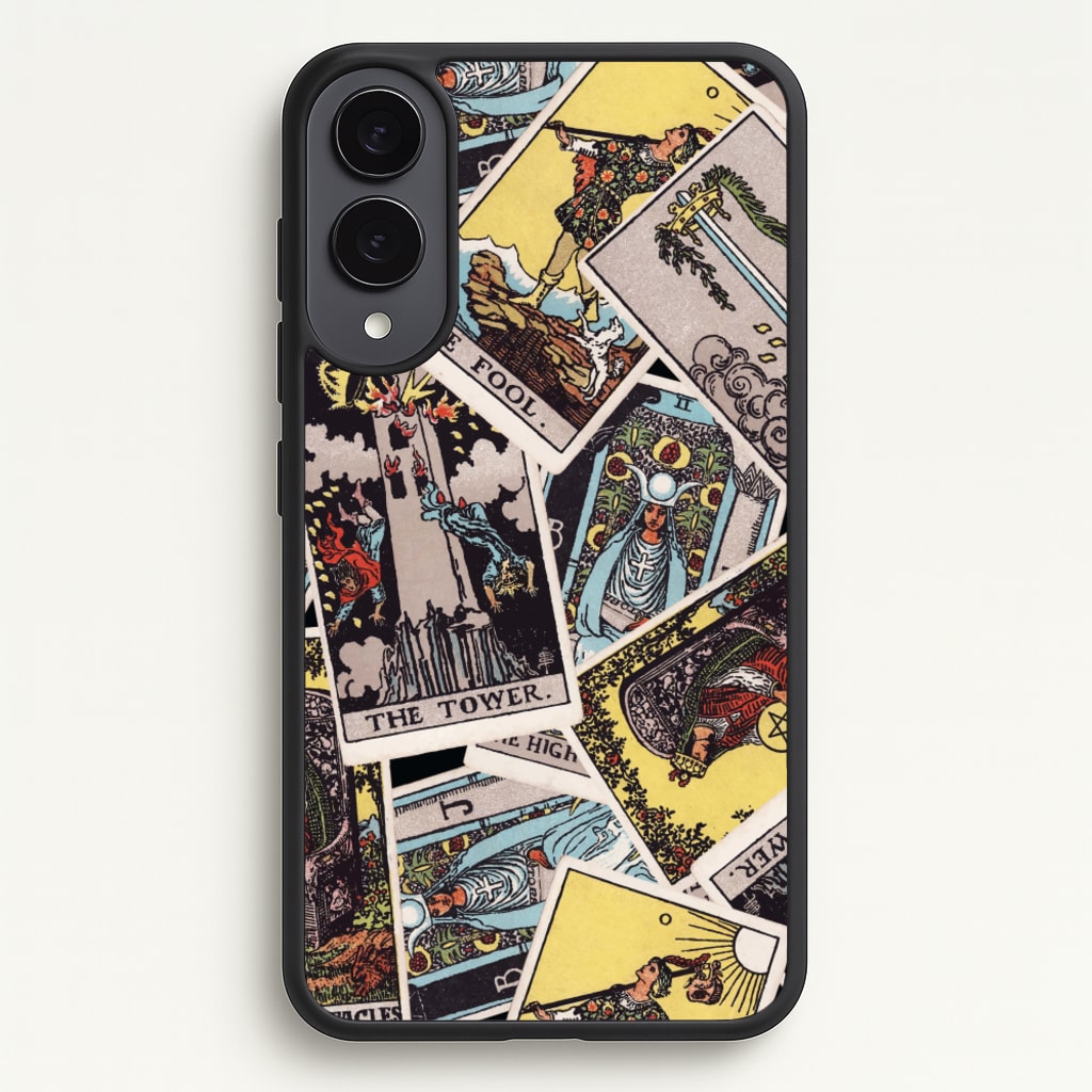 Tarot Cards Collage Pattern - Tarot Cards Phone Case for Galaxy S25 Edge