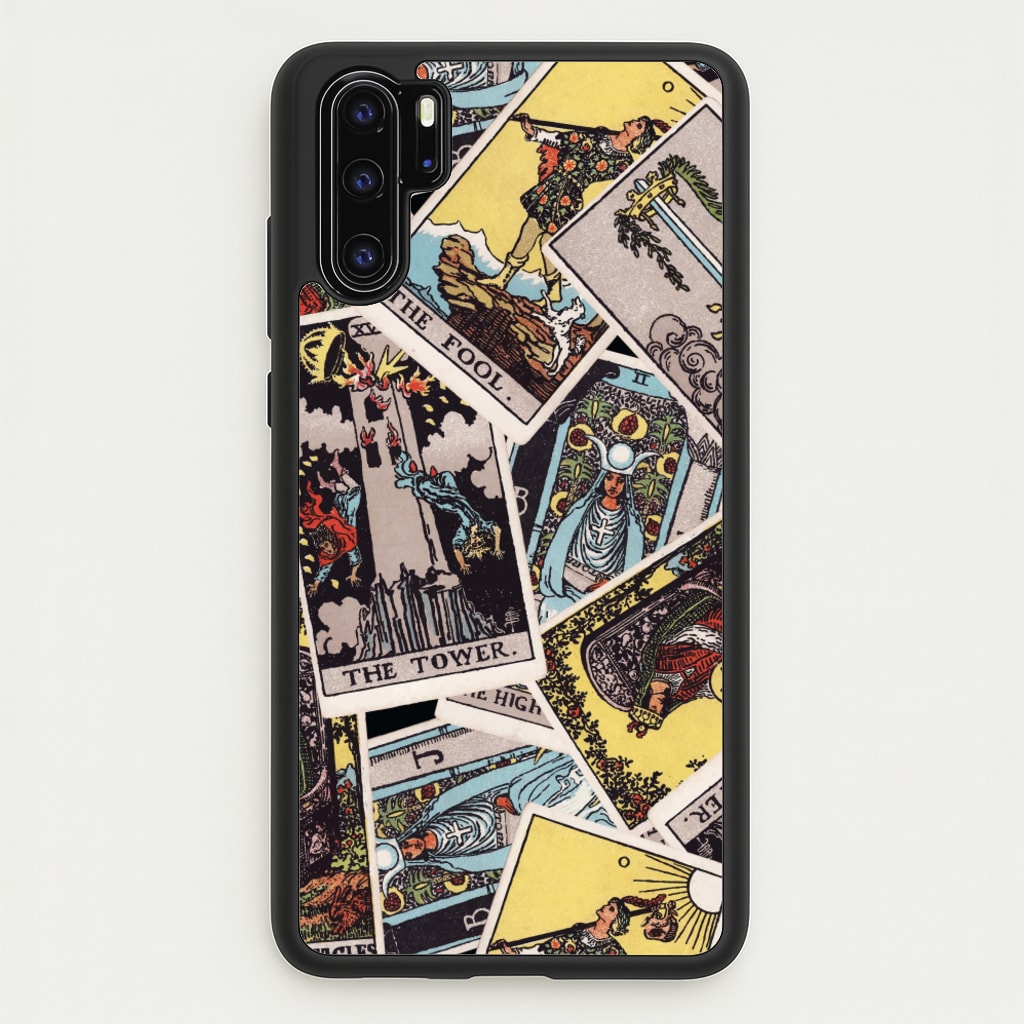 Tarot Cards Collage Pattern - Tarot Cards Phone Case for Huawei P30 Pro
