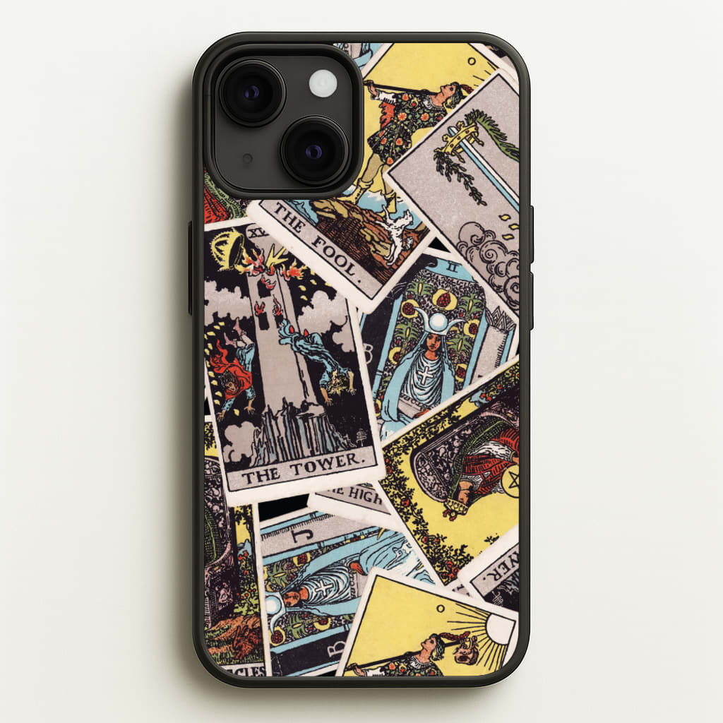 Tarot Cards Collage Pattern - Tarot Cards Phone Case for iPhone 13
