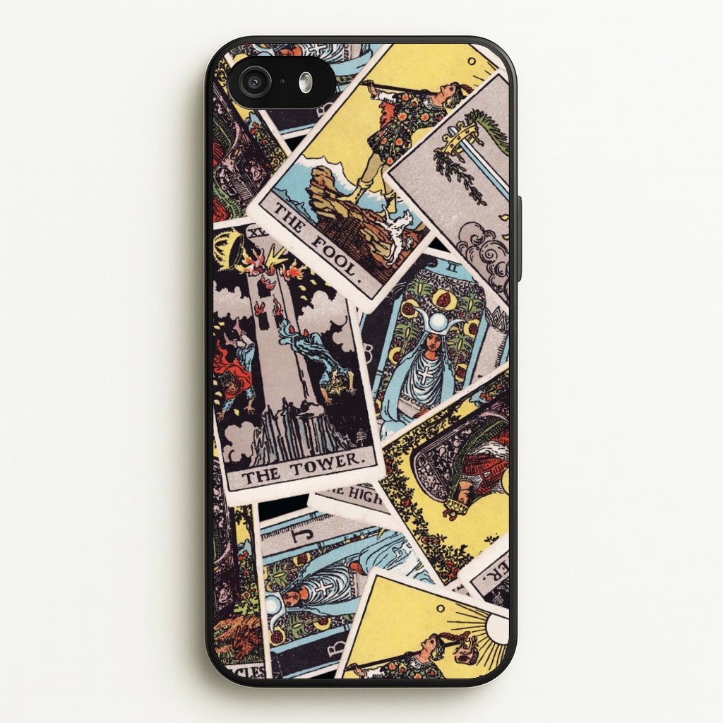 Tarot Cards Collage Pattern - Tarot Cards Phone Case for iPhone 5 / 5s / SE 2016